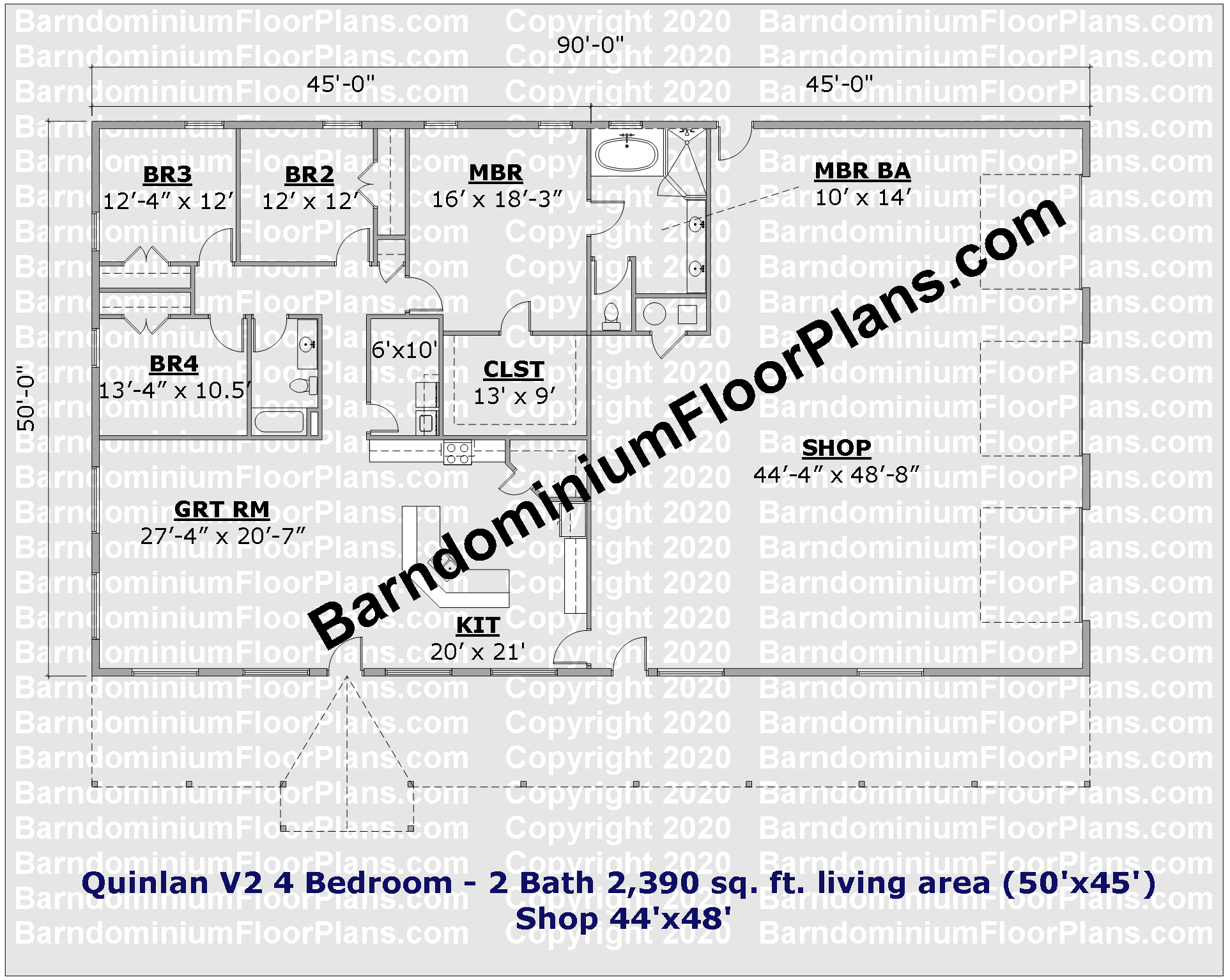 Quinlan V2 4 Bedroom 2 Bath 2390 sq ft